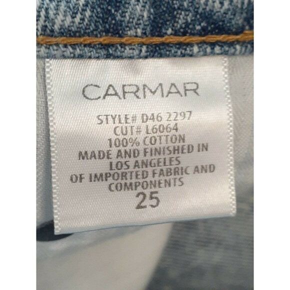 Carmar Skirt Distressed Medium Wash Denim Jean Distressed Festival Size 25‎ - Picture 7 of 8